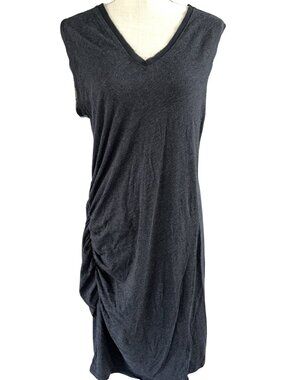 Kenneth Cole New York Charcoal Ruched Sleeveless Dress Size L